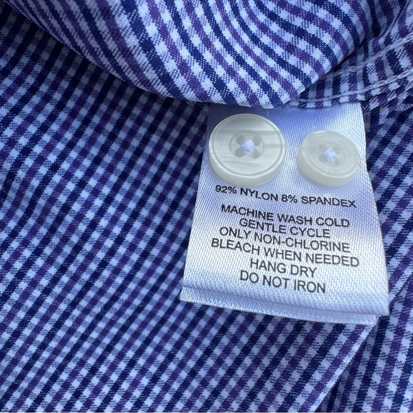 UNTUCKit Men's Blue/Purple Gingham Dress Shirt, 3XL - Picture 8 of 10